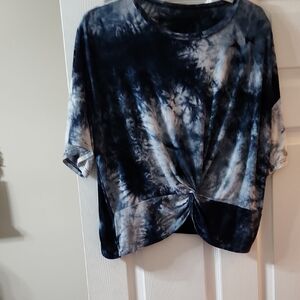 Tie-Dye Twist Front Women's Top
